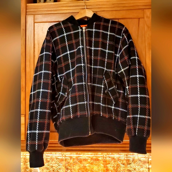 Plaid Bomber Jacket - Picture 2 of 3